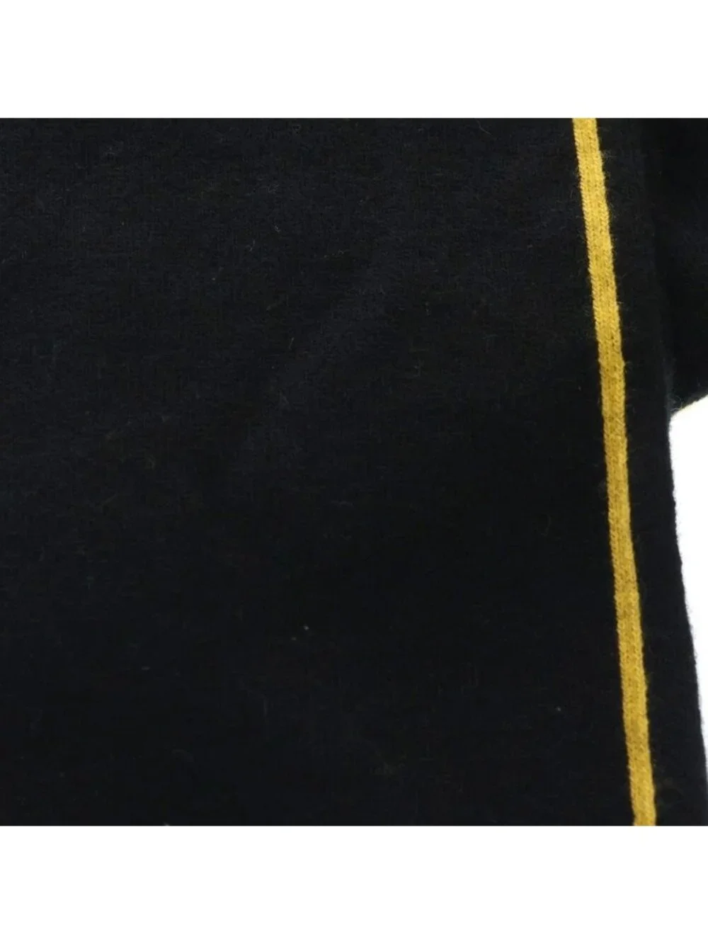 Fendi Logo Scarf Black Yellow Cotton